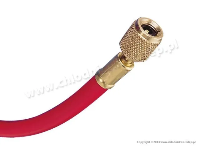 Hose 90 cm with standard fittings Mastercool 1/4'' SAE 41363 red