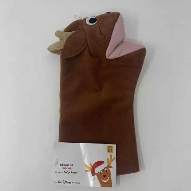 Baby Einstein Brown Reindeer Plush Hand Puppet Baby Santa Hebrew University NWT