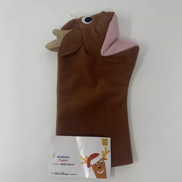 Baby Einstein Brown Reindeer Plush Hand Puppet Baby Santa Hebrew University NWT Baby Einstein Brown Reindeer Plush Hand Puppet Baby Santa Hebrew University NWT