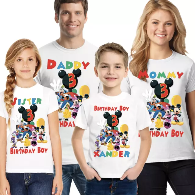 NEW Personalized Custom Mickey Mouse clubhouse birthday t shirt party favor