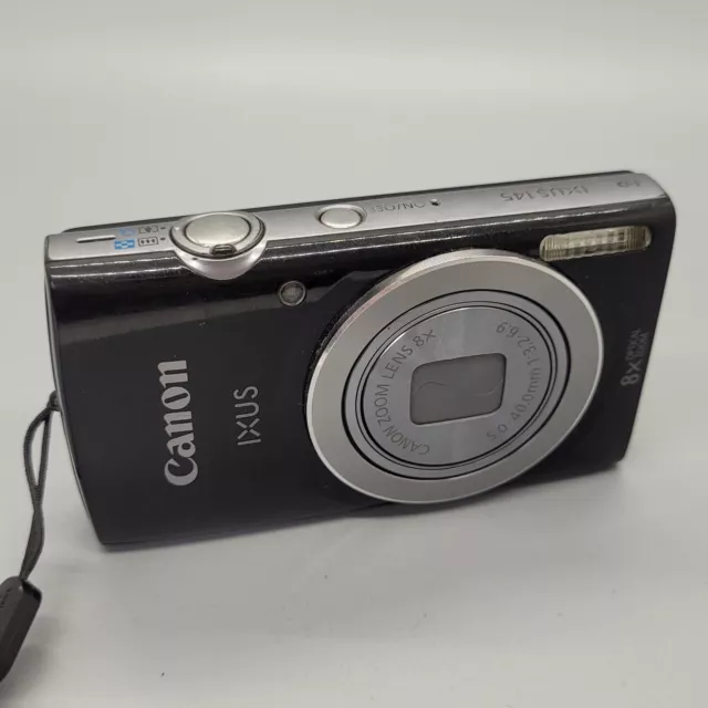 Canon IXUS 145 16.0MP Compact Digital Camera Black Tested