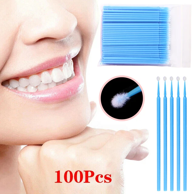 Dental Micro Applicator Brush Disposable Makeup Eyelash Brushes 2.5mm Blue