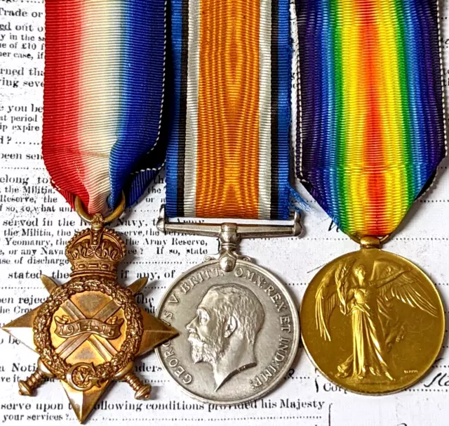 Rare Prisoner of War WW1 medals British Army Kings Royal Rifle Corps 3887 Thomas