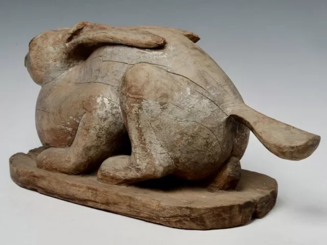 19th Century, Mandalay, Antique Burmese Wooden Rabbit 7