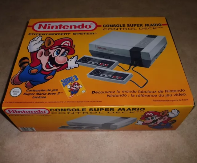 Nintendo Nes custom box Mario 3 console pack Insert FR remplacement repro