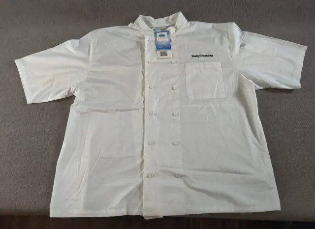 Ruby Tuesday Chef Works Cool Vent Coat White Short Sleeve 3XL Breathable NEW