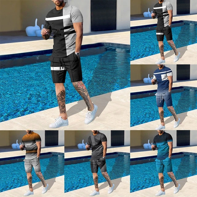 Abbigliamento uomo abbigliamento tuta da allenamento set 2 pezzi traspirante