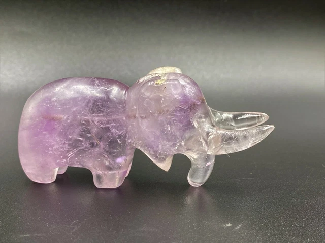 Old Antique Amethyst Elephant Figure Bead Pendant Ancient Pyu Culture Burma
