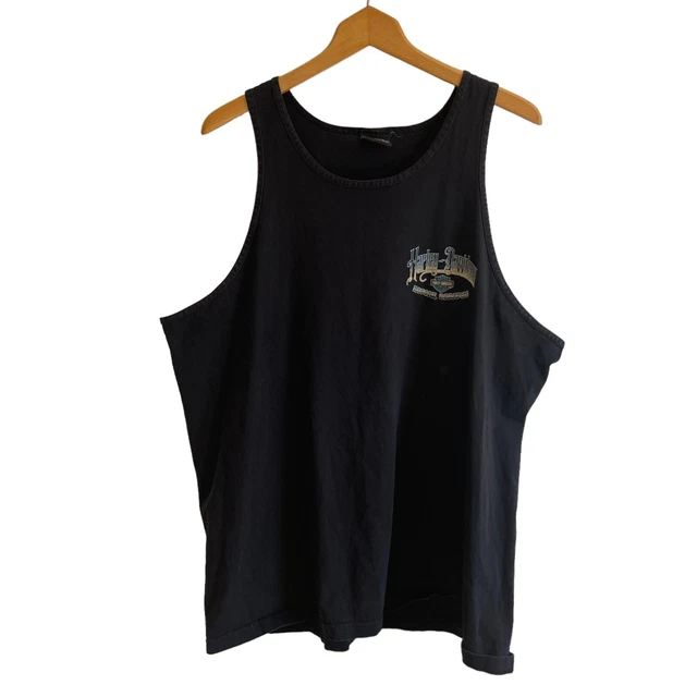 Harley Davidson Bahamas Mens Size XL Black Shirt Muscle Sleeveless Motorcycle