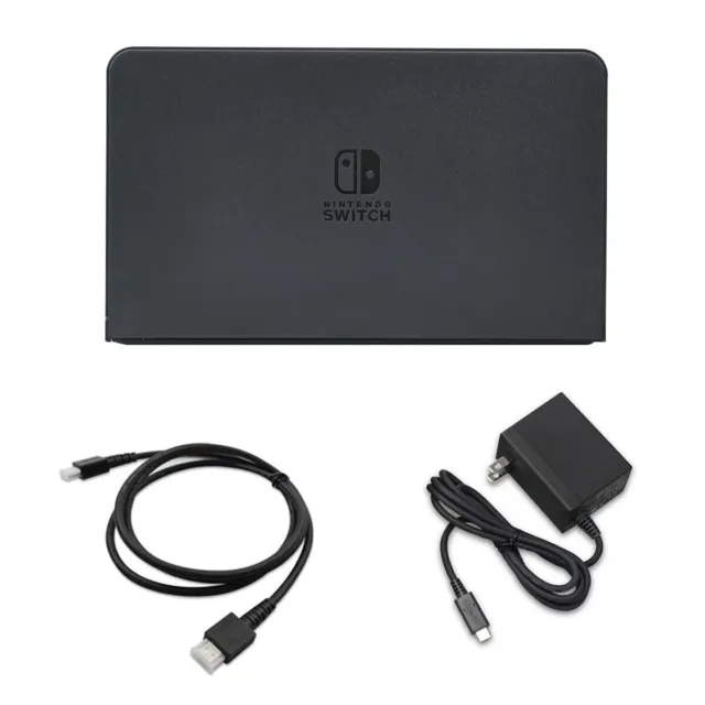 Nintendo Switch OLED Black Dock Set - AC Adapter Charging Dock HDMI Cable