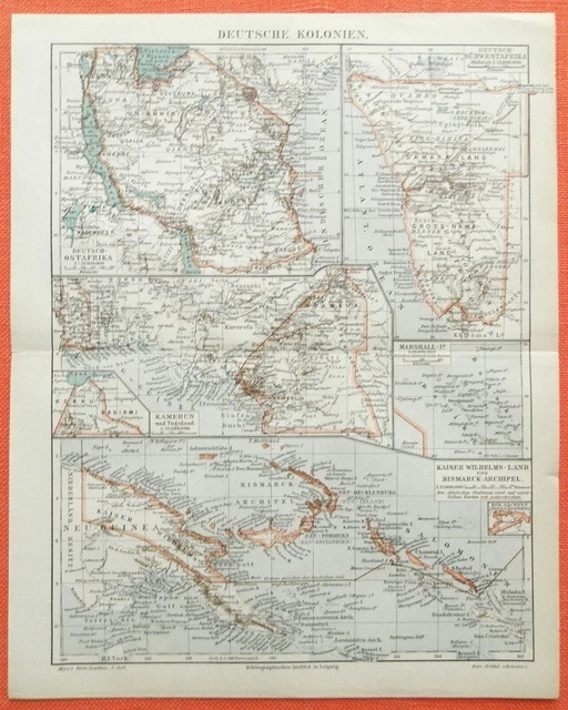 DEUTSCHE KOLONIEN  Afrika und Südsee DOA DSWA Bismarck Archipel Kamerun von 1895