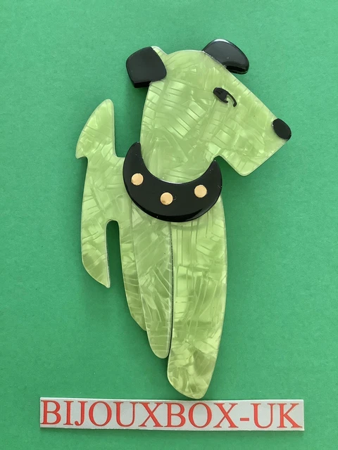 Lea stein on sale dog brooch