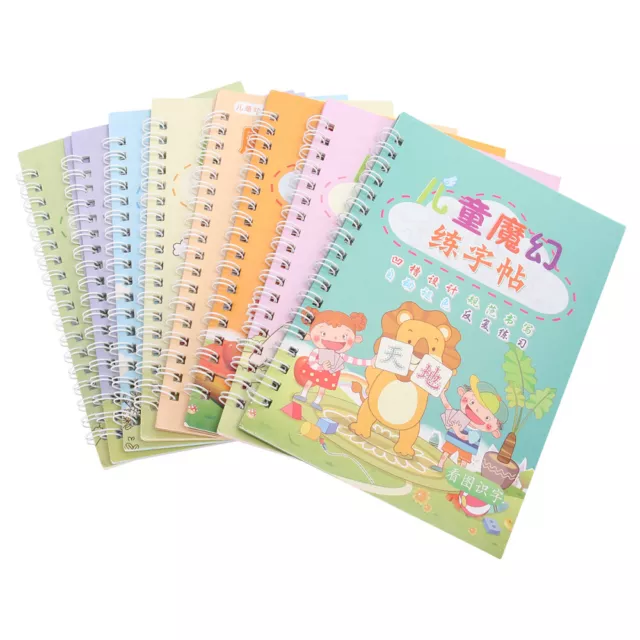 8pc Kids Handwriting Workbook: English/Hanzi Calligraphy Practice Book