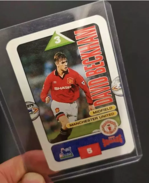 David Beckham Manchester United Subbuteo Squads Rookie Card 1995 Good Condition