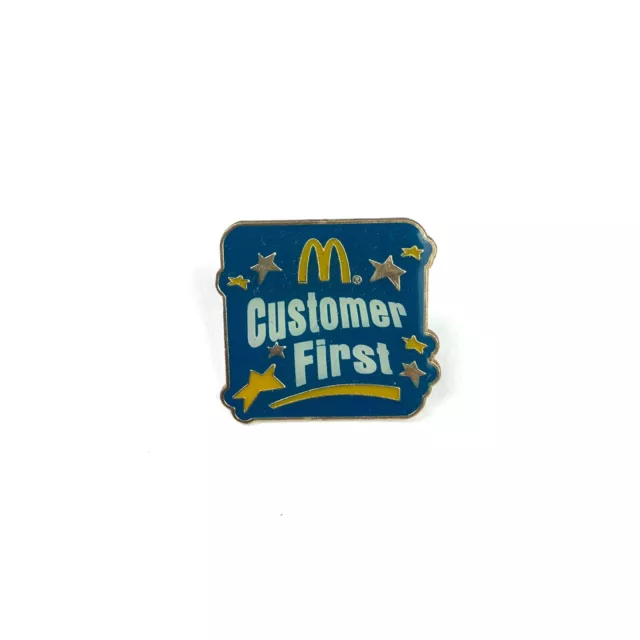 McDonalds Customer First Blue Employee Lapel And Hat Pin Collectable