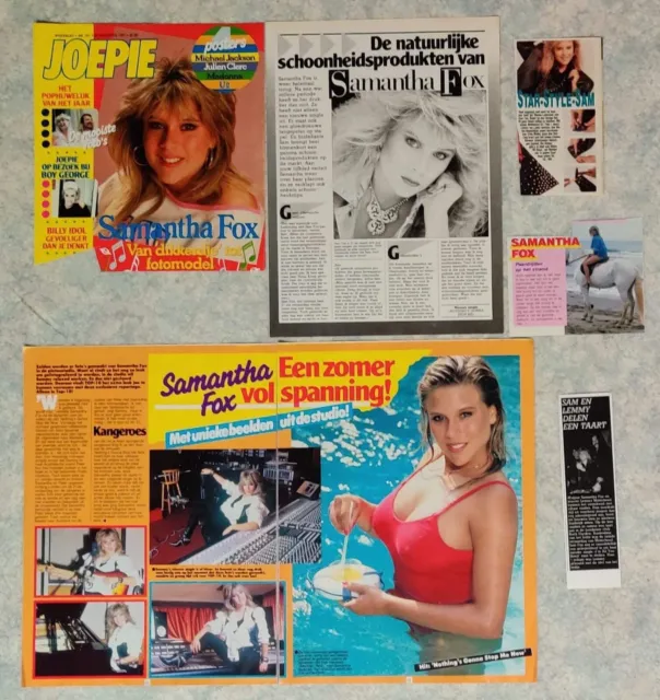 SAMANTHA FOX lot de presse clippings pack collection magazines 3