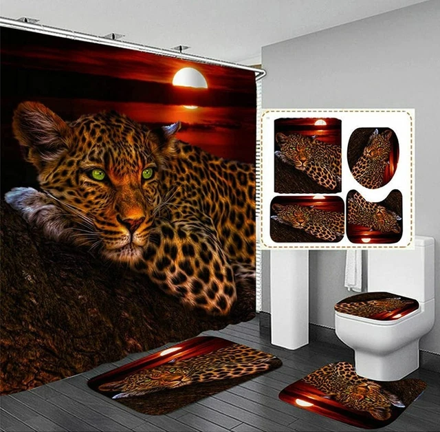 Leopard Cheetah  Bathroom Sets, Shower Curtain Sets
