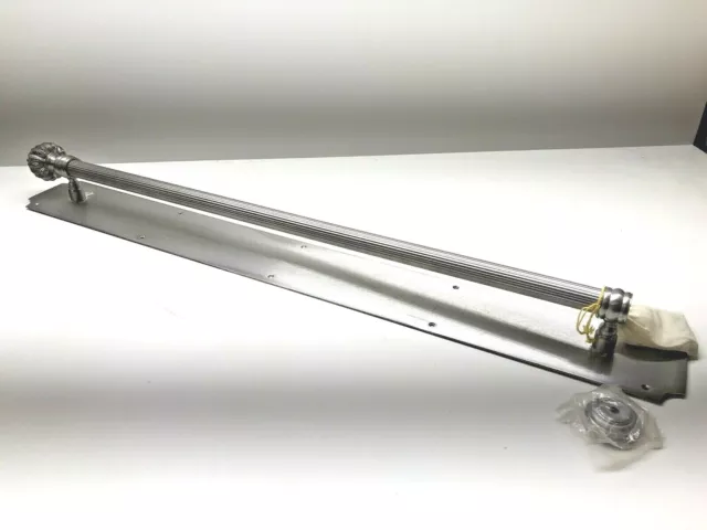 Door Pull Handle , 4” X 36” Large , Aluminum And Stainless
