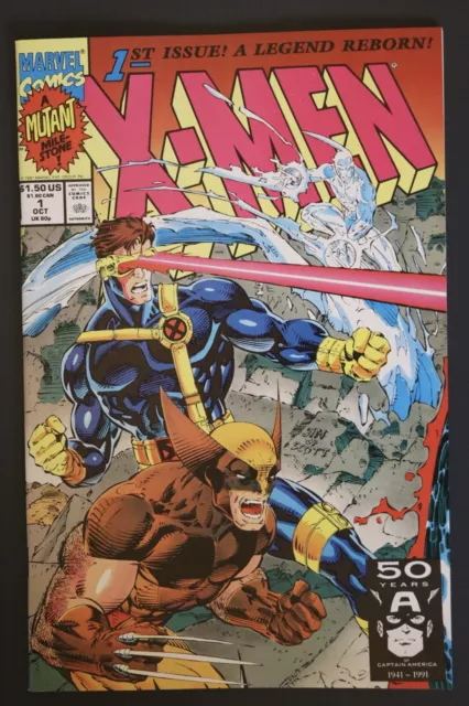 X-Men #1 Wolverine/cyclops Cover - Jim Lee/Chris Claremont - Marvel Mint