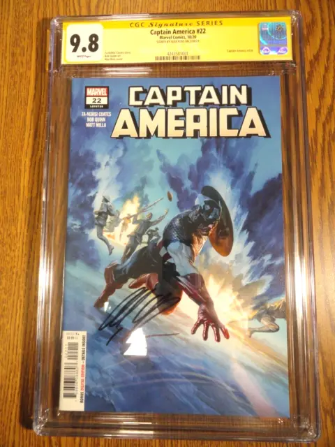 Captain America #22 Alex Ross Signature CGC 9.8 NMM 1st Print SS #726 Marvel MCU