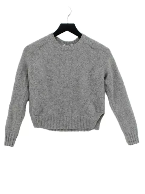 Autumn Cashmere Women's Jumper S Grey 100% Cashmere Round Neck Pullover