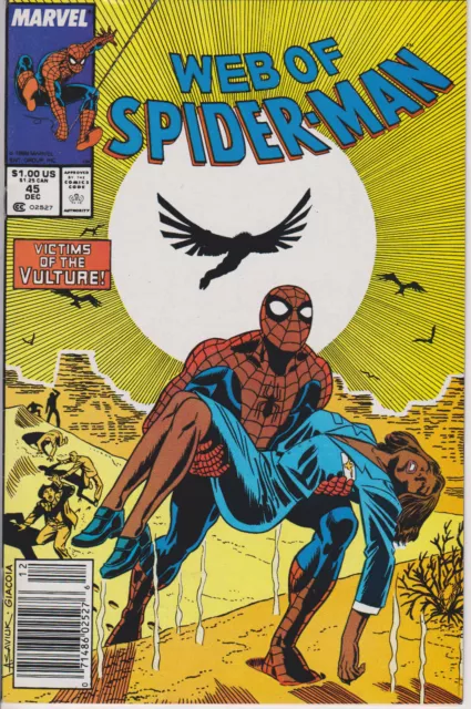 Web of Spider-Man #45 Vol. 1 (1985-1998, 2012)Marvel Comics,Newsstand