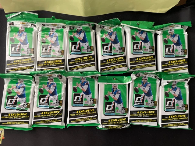 2022 Panini Donruss NFL Football Box contiene 12x30 confezioni valore carte centro?