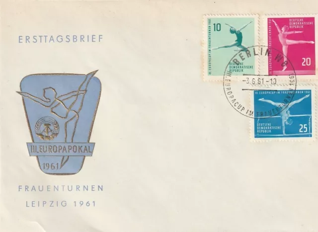 GERMANY-DDR-FIRST DAY COVER 1961 -European Cup in Gymnastics for Women]