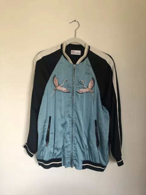 Red Valentino Flamingo Embroidered Bomber