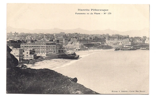 biarritz picturesque panorama seen from the lighthouse