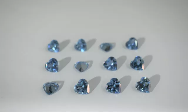 Aquamarine Heart Shape Stones SIZE CHOICE Loose Spinel Gemstones