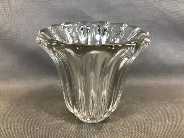 Ancien beau grand vase à fleurs en verre design 20ème années 1950