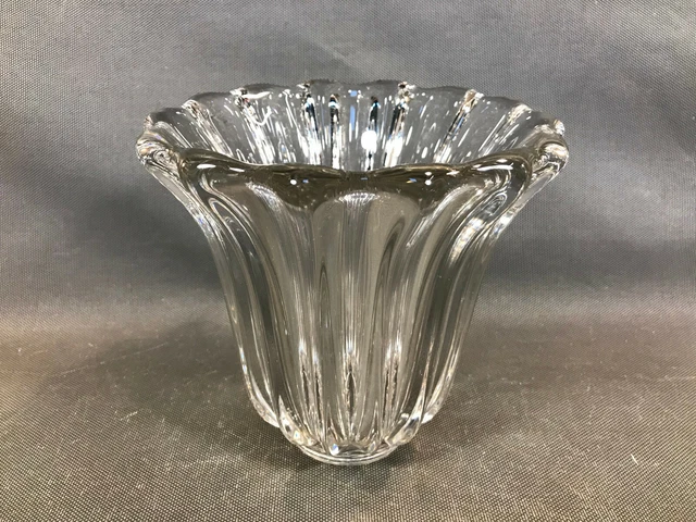 Large Vase Pâte de Verre Period Art Deco Mount Forged Iron