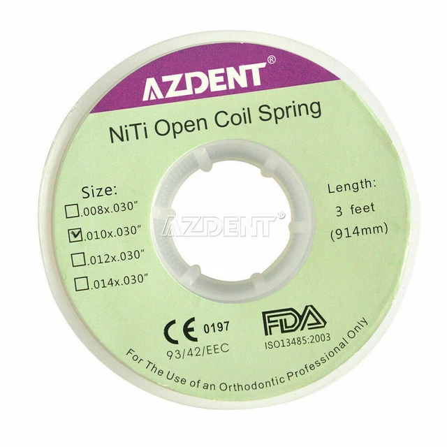 1 Roll Dental Orthodontic Clinic Niti Dia.010" Open Coil Spring 914mm AZDENT