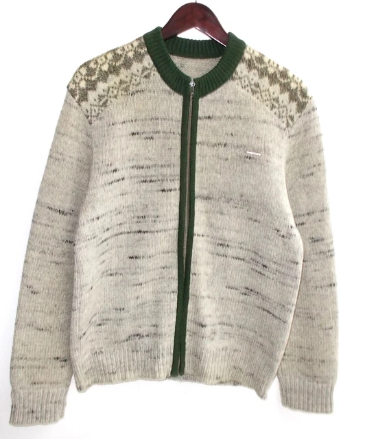 Herren Trachten Strick Janker/Jacke grau meliert ca. Gr. 50 v. Geiger