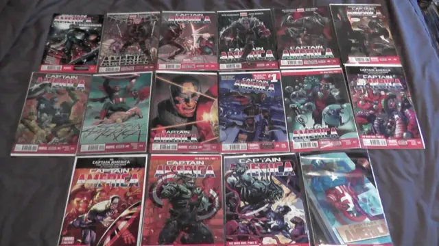 Lot Of 16 Marvel Comics Captain America Comic Books 1 4 5 6 7 8 13 14 15 17 19 +