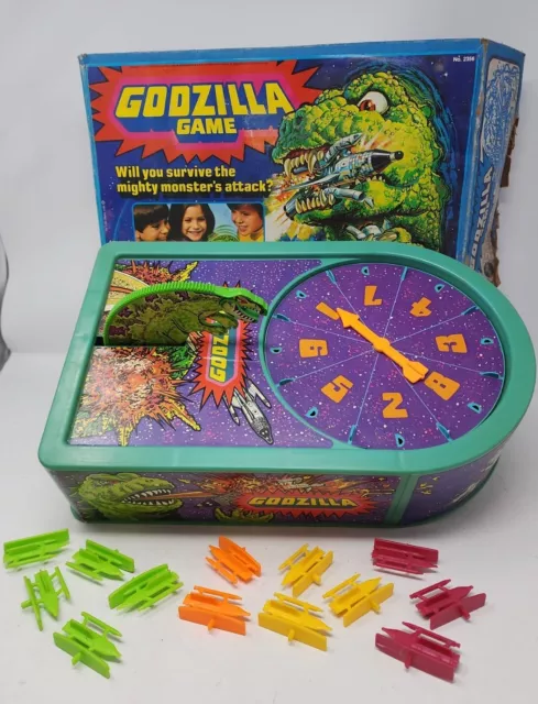 Vintage Rare 1978 Mattell Godzilla Game In Original Box HTF GREAT GRAPHICS