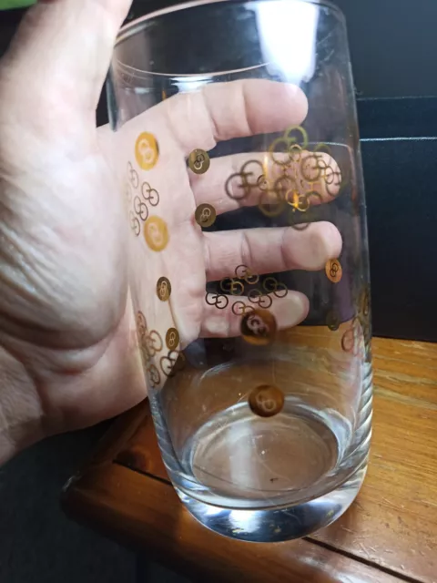 OTHER HALF gold pint glass very rare design