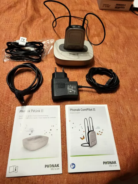 Transmetteur Phonak TV base link 2 and music  set  Compilot 2