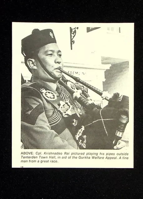 Gurkhas Visit Tenterden Town Hall History - 1972 Original Press Cutting F110