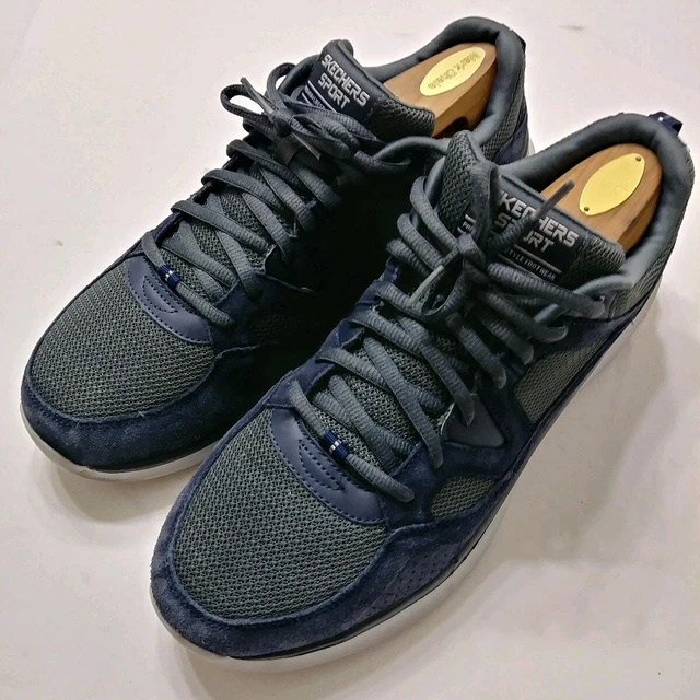 SKECHERS MEN S QUANTUM Flex Country Walker Oxford 52905 Navy Gray