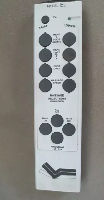 Dewert 990.510.001 Irs Elegance El Bed Message Remote 54193 **2 Bad Buttons**