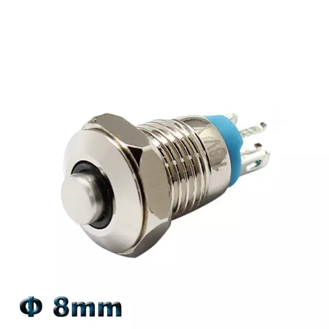 8mm mini metal push button switch on off momentary high head switch 3v 12v...