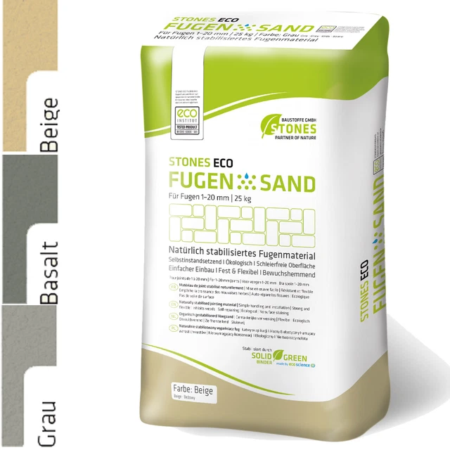 Stones Eco Fugensand 1-20 mm 25kg Einkehrsand Pflasterfugensand