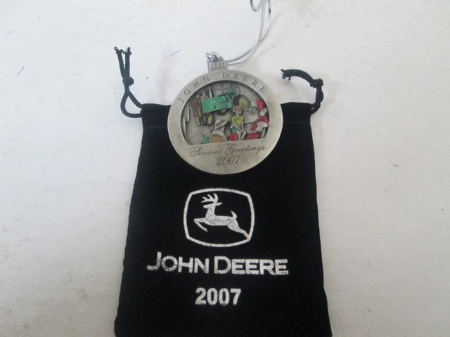 2007 John Deere Pewter Christmas Ornament - #12 In A Series