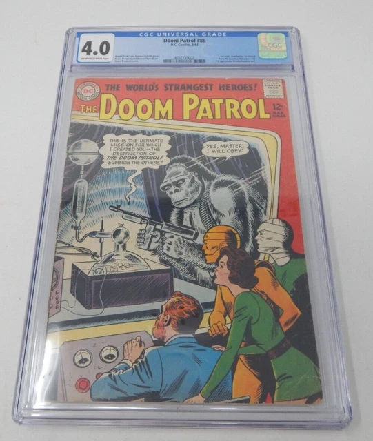 Doom Patrol #86 First Issue Silver Age DC Superhero Vintage Comic 1964 CGC 4.0