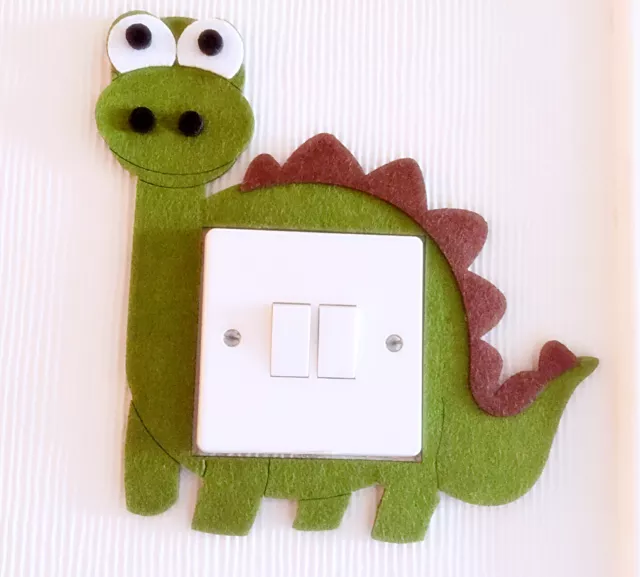 Super Cute 3D Dinosaur Light Switch Wall Sticker Kids Boys Girls Nursery Bedroom