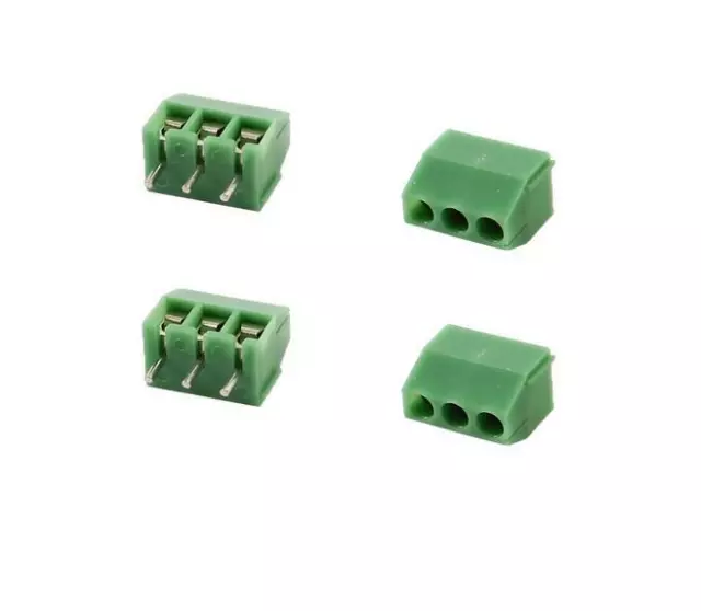 20pcs 3.5mm Pitch 3 pin 3 way Straight Pin PCB Screw Terminal Blocks Connector