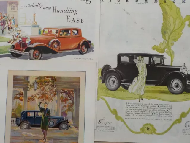 Auto, Oldtimer: Dodge, Arrow, Rickenbacker. Werbung 1924-32