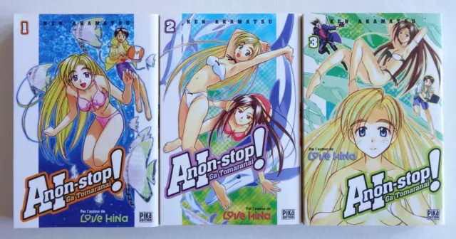 Lot manga AI non-stop ! Ken Akamatsu - Tomes 1 à 3 - Pika VF TBE